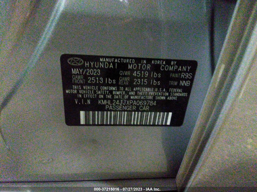 2023 HYUNDAI SONATA HYBRID BLUE - KMHL24JJXPA069784
