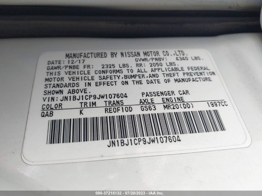 2018 NISSAN ROGUE SPORT SV - JN1BJ1CP9JW107604