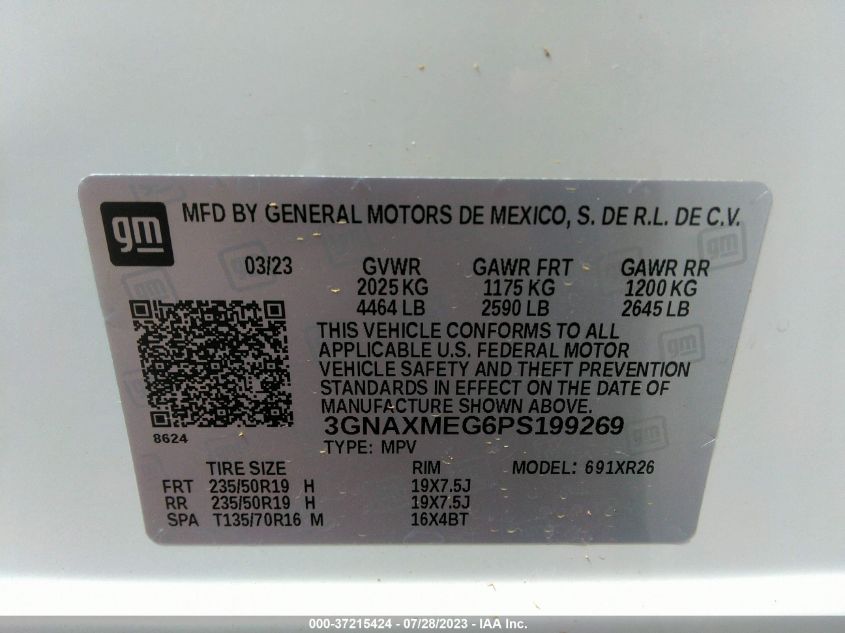 2023 CHEVROLET EQUINOX RS - 3GNAXMEG6PS199269