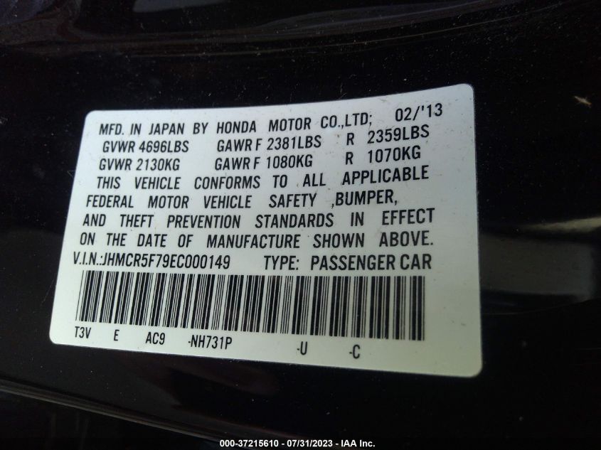 2014 HONDA ACCORD PLUG-IN HYBRID - JHMCR5F79EC000149