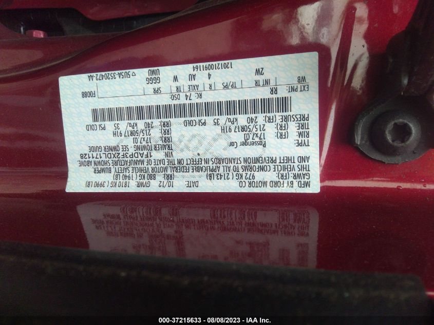 2013 FORD FOCUS SE - 1FADP3F2XDL171128