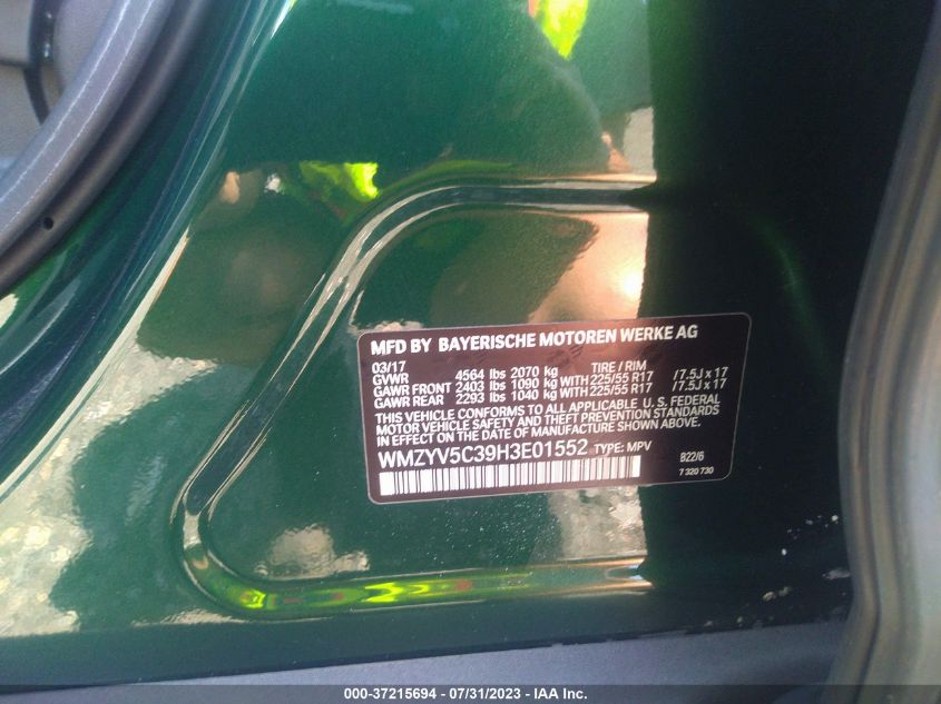 2017 MINI COUNTRYMAN COOPER - WMZYV5C39H3E01552