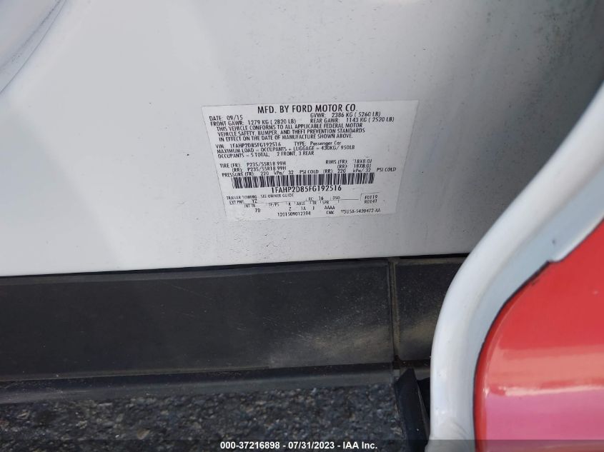 2015 FORD TAURUS SE - 1FAHP2D85FG192516