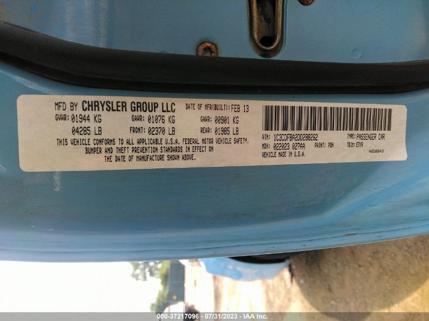 2013 DODGE DART SXT - 1C3CDFBA2DD288262