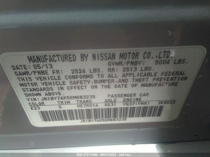 2014 INFINITI Q50 PREMIUM - JN1BV7AR5EM683235