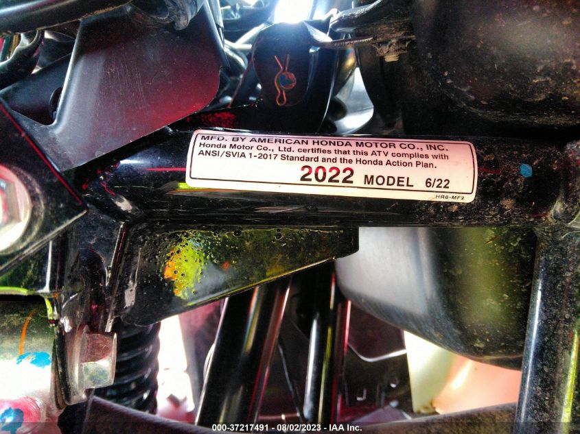 2022 HONDA TRX420 18FTE40K1N4809150