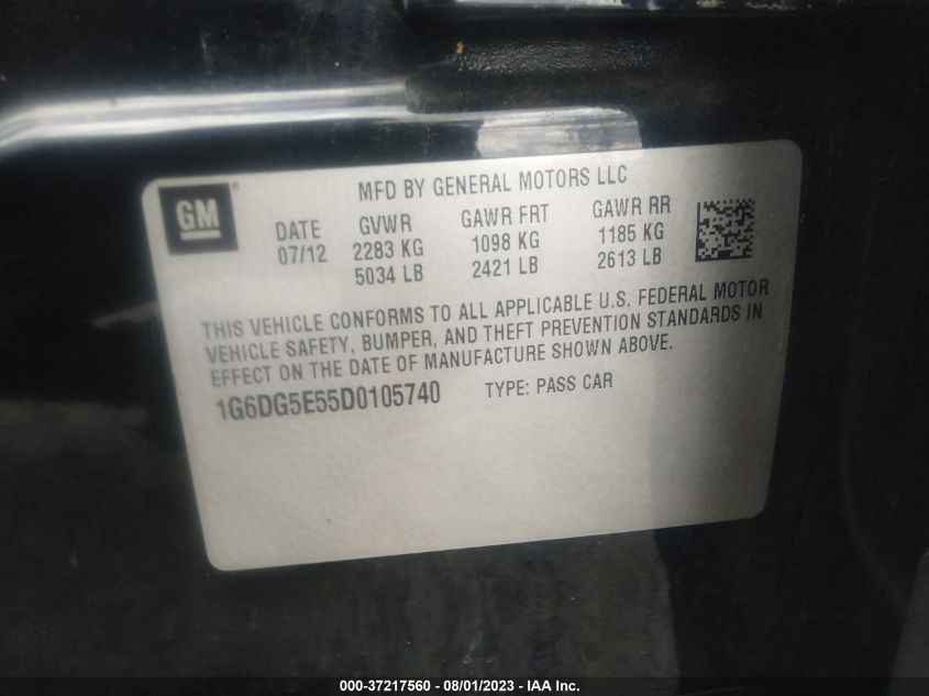 2013 CADILLAC CTS SEDAN LUXURY - 1G6DG5E55D0105740