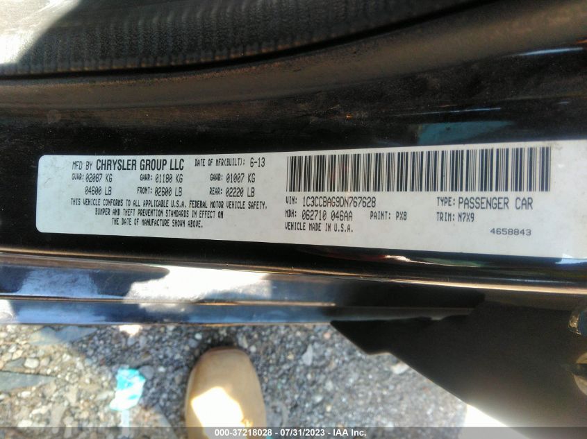 2013 CHRYSLER 200 LX - 1C3CCBAG9DN767628