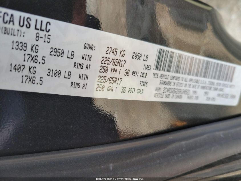 2016 DODGE GRAND CARAVAN SE - 2C4RDGBG2GR100521