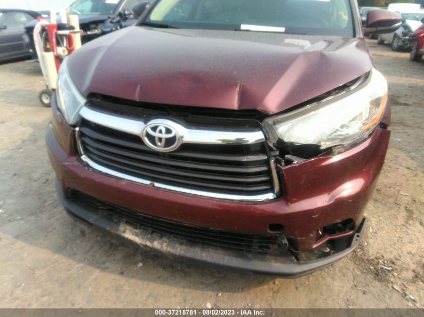 2016 TOYOTA HIGHLANDER XLE - 5TDKKRFH8GS164706
