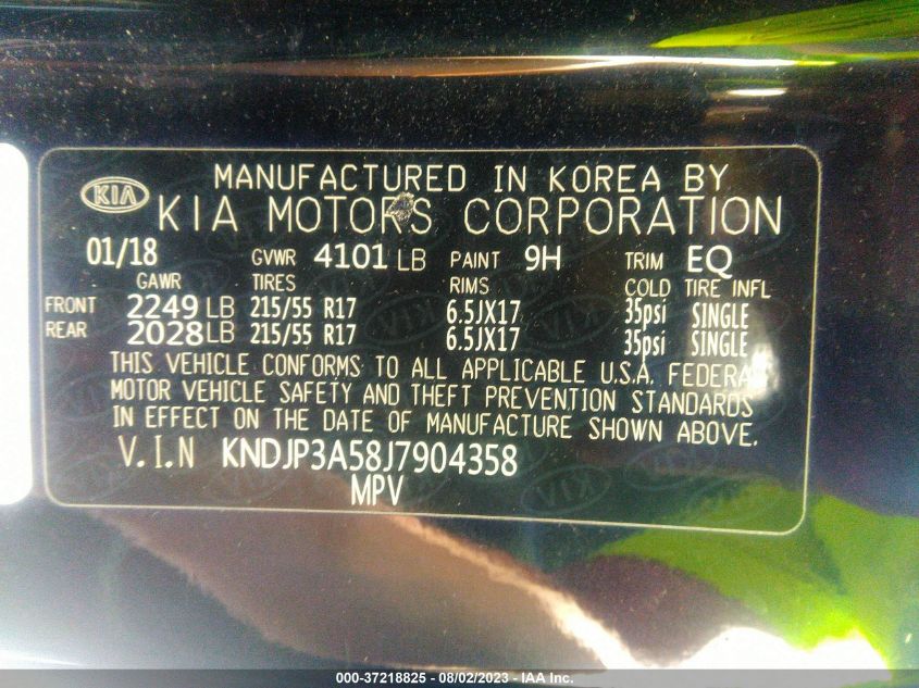 2018 KIA SOUL + - KNDJP3A58J7904358
