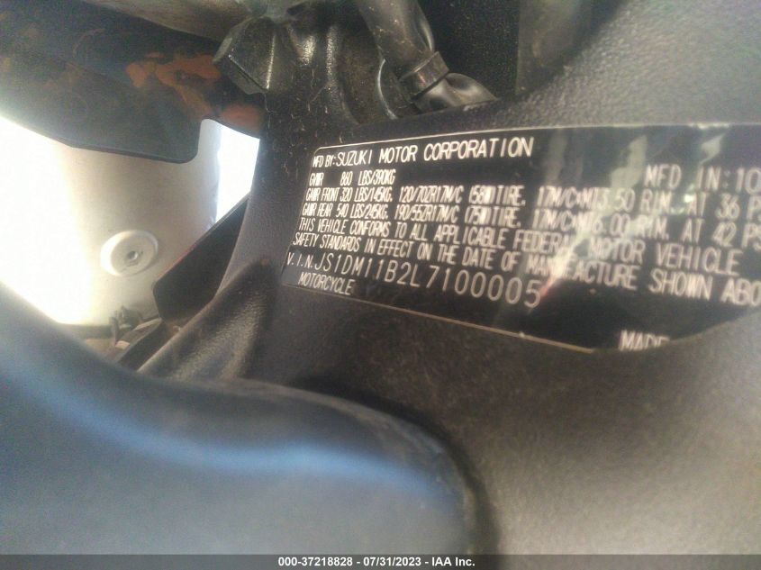 2020 SUZUKI GSX-R1000 - JS1DM11B2L7100005