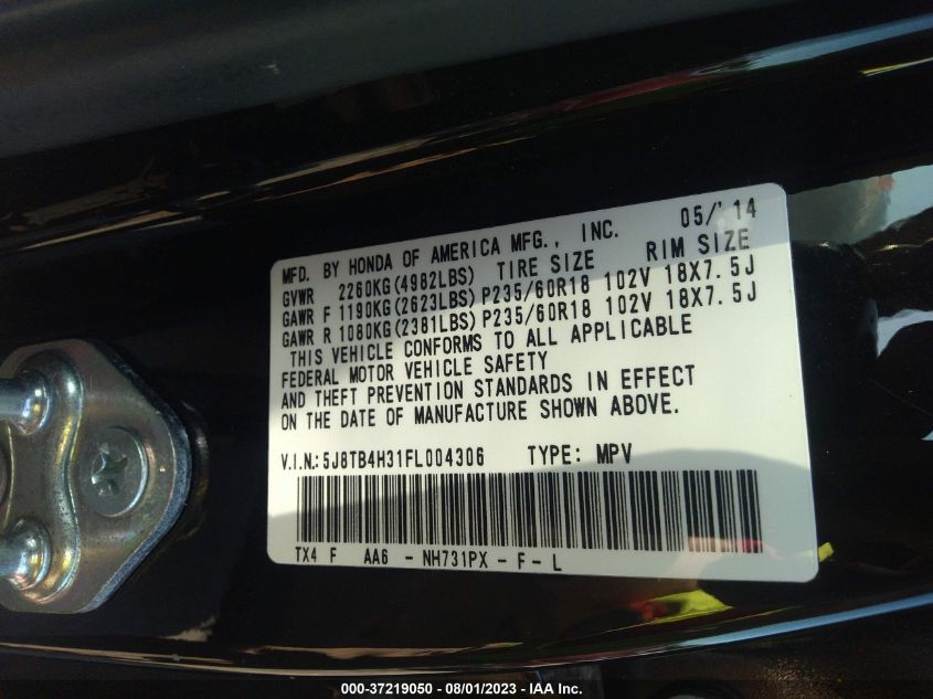 2015 ACURA RDX - 5J8TB4H31FL004306