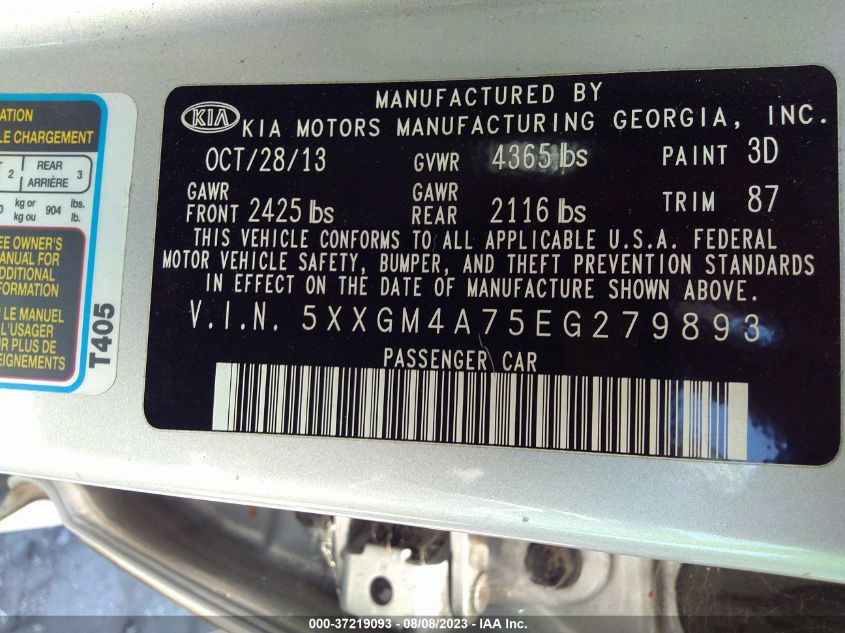 2014 KIA OPTIMA LX - 5XXGM4A75EG279893