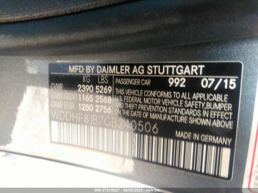 2016 MERCEDES-BENZ E-CLASS E 350 - WDDHF8JB7GB240506