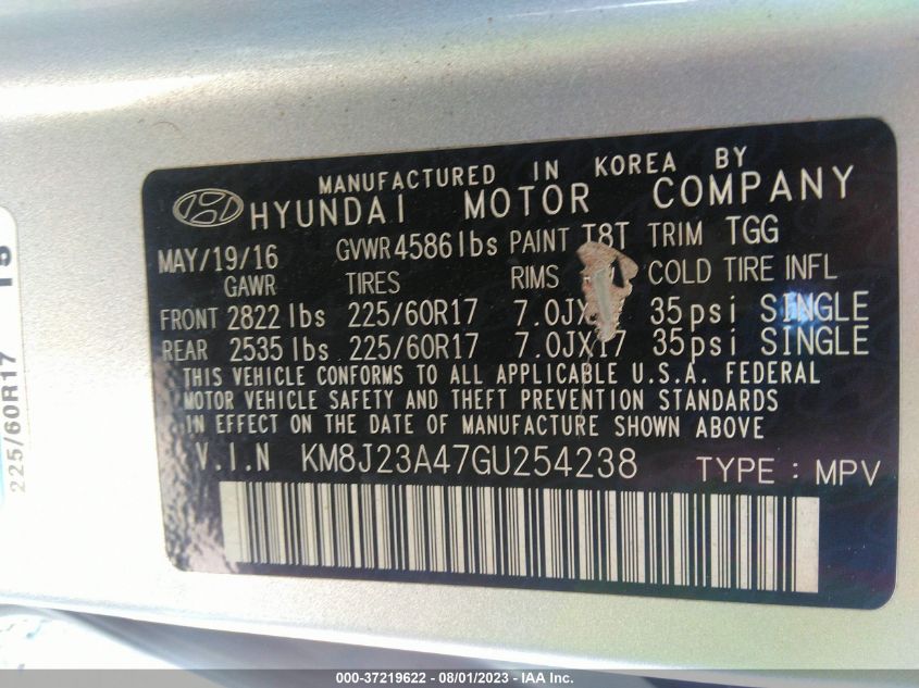2016 HYUNDAI TUCSON SE - KM8J23A47GU254238