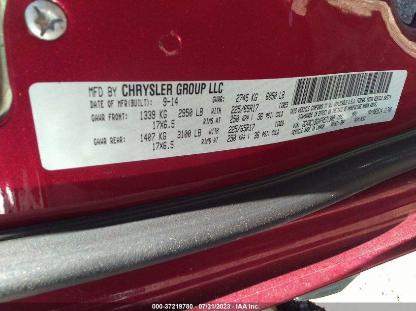 2015 CHRYSLER TOWN & COUNTRY TOURING - 2C4RC1BG4FR571309