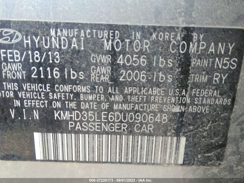 2013 HYUNDAI ELANTRA GT - KMHD35LE6DU090648