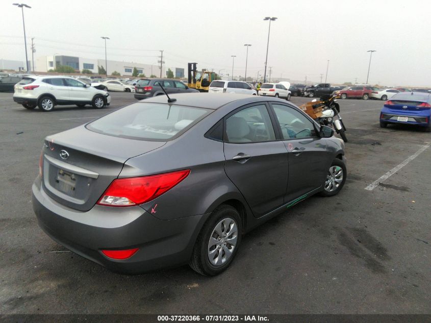 2016 HYUNDAI ACCENT SE - KMHCT4AE2GU996633
