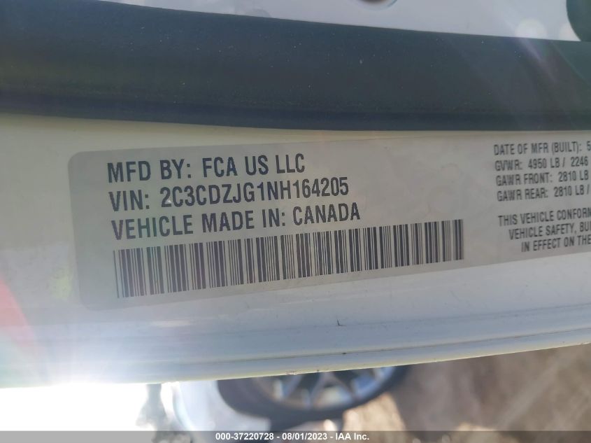 2022 DODGE CHALLENGER GT - 2C3CDZJG1NH164205