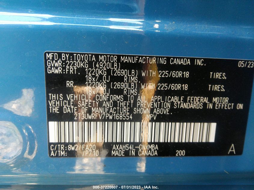 2023 TOYOTA RAV4 HYBRID - 2T3UWRFV7PW168554