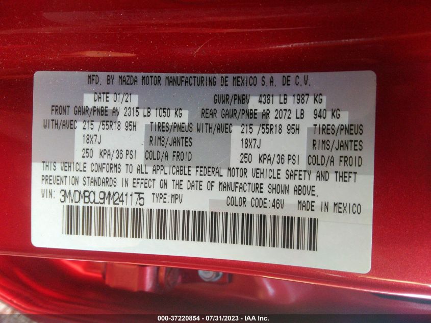 2021 MAZDA CX-30 PREFERRED - 3MVDMBCL9MM241175