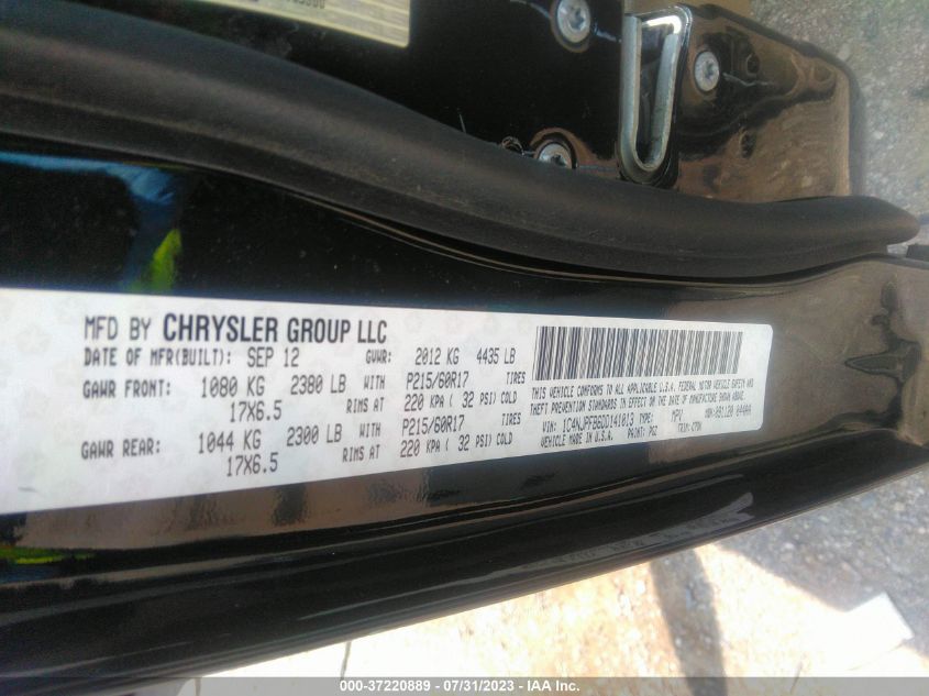 2013 JEEP PATRIOT LATITUDE - 1C4NJPFB6DD141013