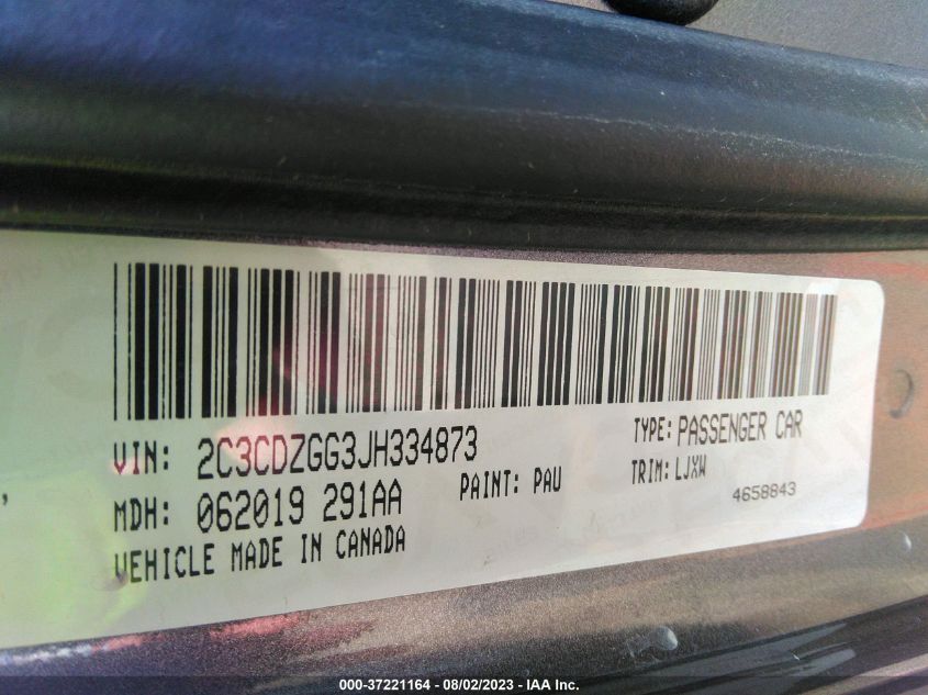 2018 DODGE CHALLENGER GT - 2C3CDZGG3JH334873