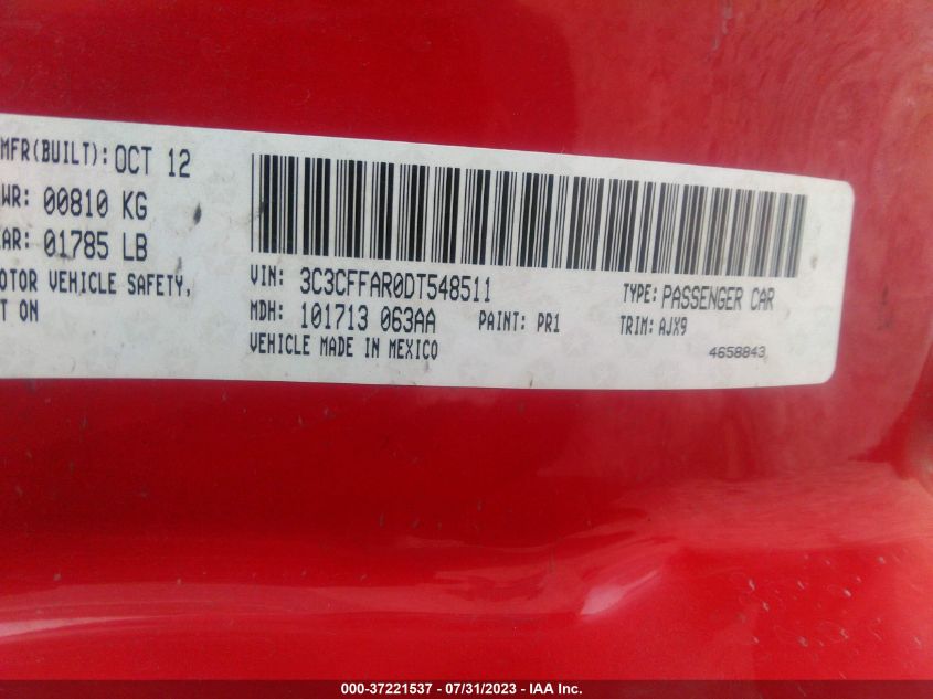 2013 FIAT 500 POP - 3C3CFFAR0DT548511