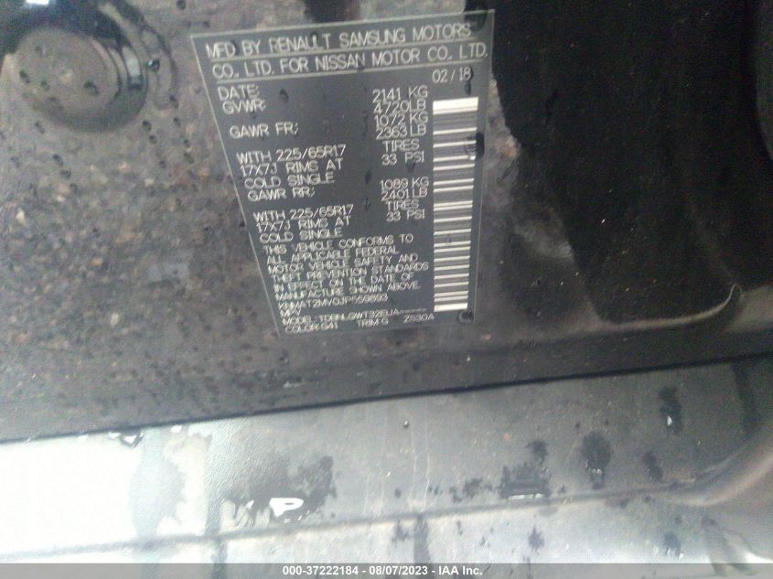 2018 NISSAN ROGUE SV - KNMAT2MV0JP559893