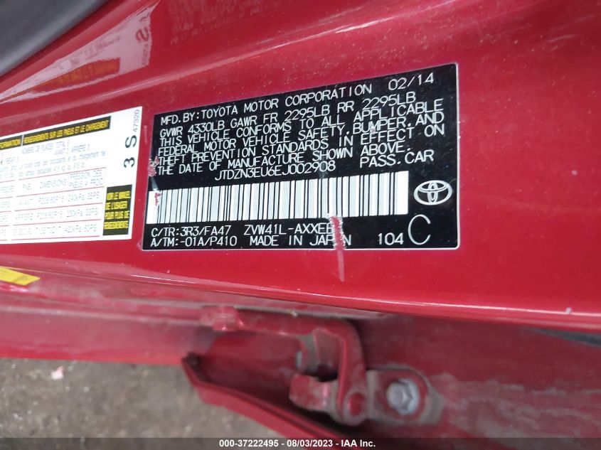 2014 TOYOTA PRIUS V - JTDZN3EU6EJ002908