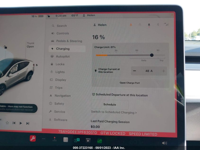2023 TESLA MODEL Y LONG RANGE - 7SAYGDEE3PF630510