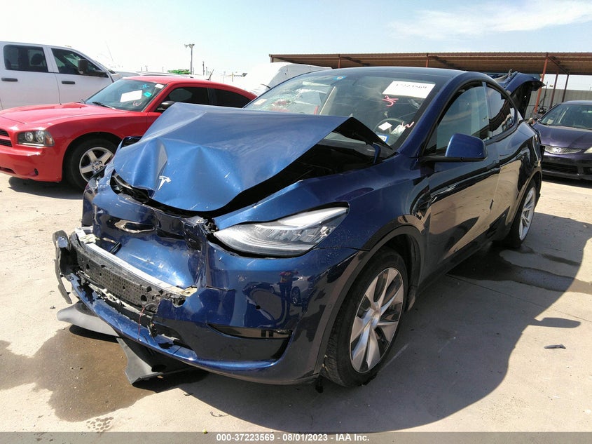 VIN 7SAYGAEE8NF313477 2022 TESLA MODEL Y