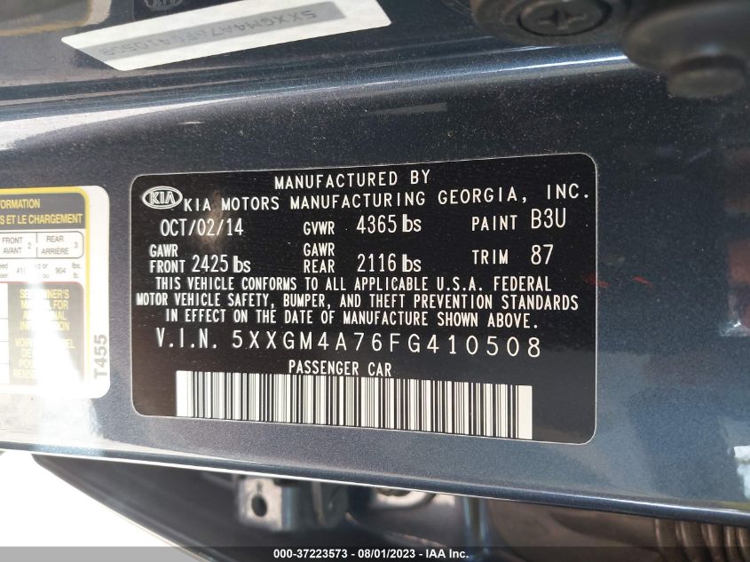 2015 KIA OPTIMA LX - 5XXGM4A76FG410508