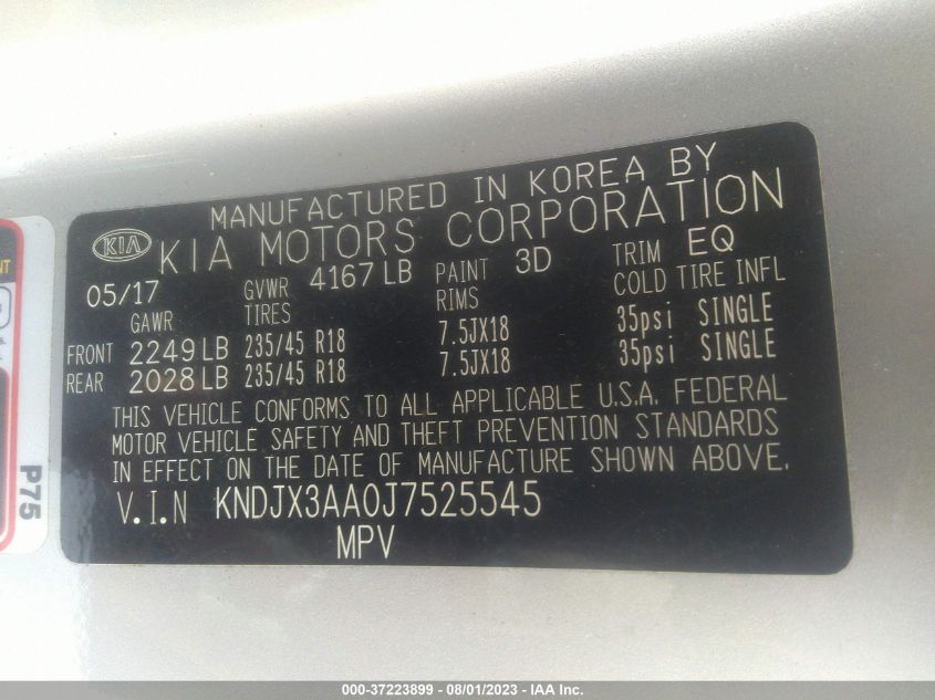 2018 KIA SOUL ! - KNDJX3AA0J7525545
