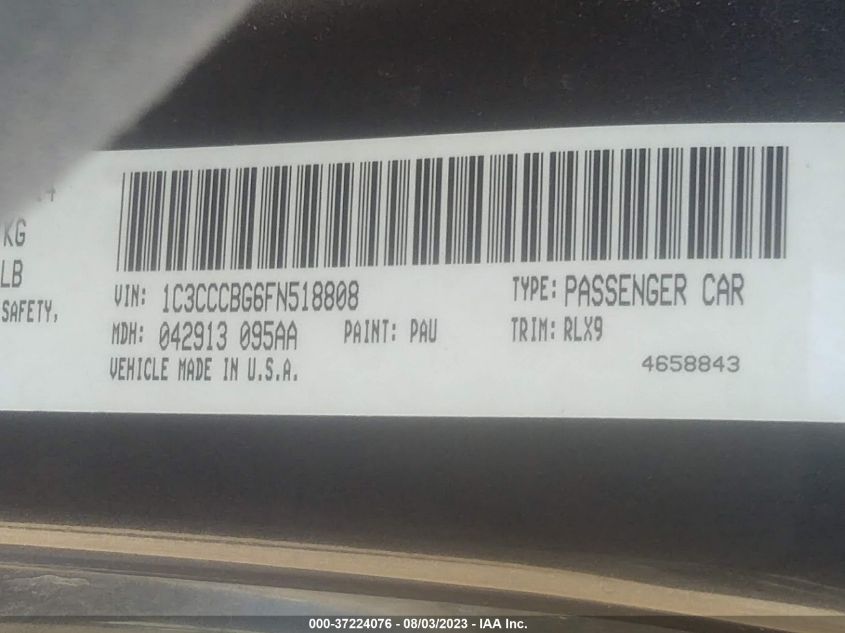 2015 CHRYSLER 200 S - 1C3CCCBG6FN518808