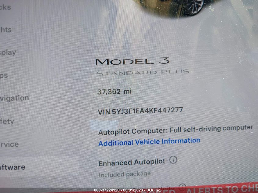 2019 TESLA MODEL 3 RANGE - 5YJ3E1EA4KF447277