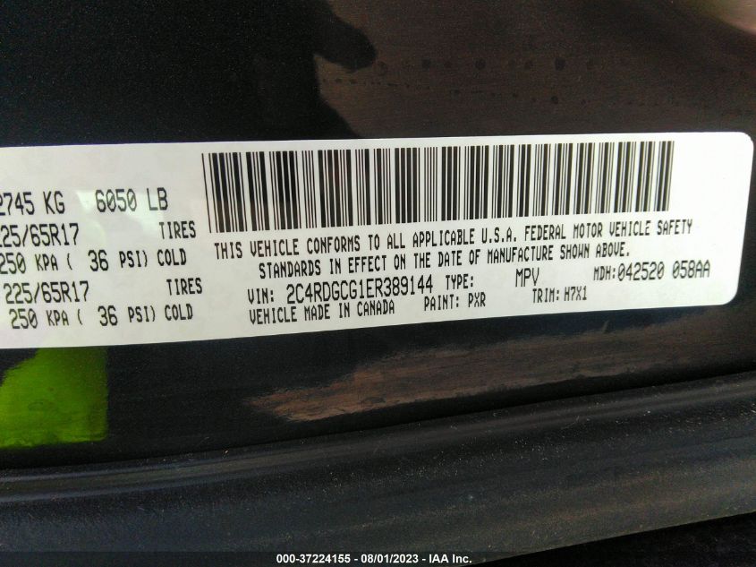 2014 DODGE GRAND CARAVAN SXT - 2C4RDGCG1ER389144