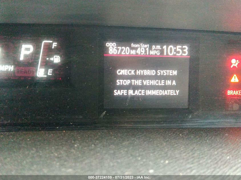 2016 TOYOTA PRIUS C ONE/TWO/THREE/FOUR - JTDKDTB32G1123812