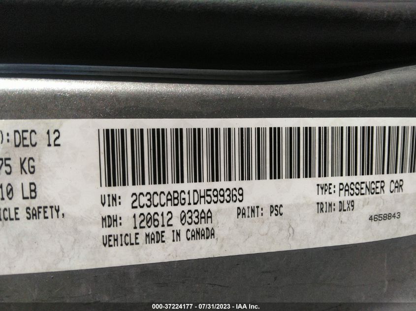 2013 CHRYSLER 300 300S - 2C3CCABG1DH599369