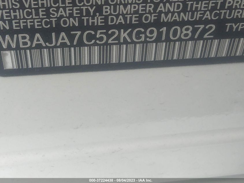 2019 BMW 5 SERIES 530I XDRIVE - WBAJA7C52KG910872