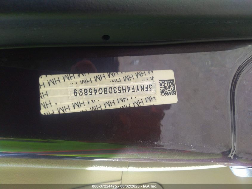 2013 HONDA PILOT EX-L - 5FNYF4H53DB045899