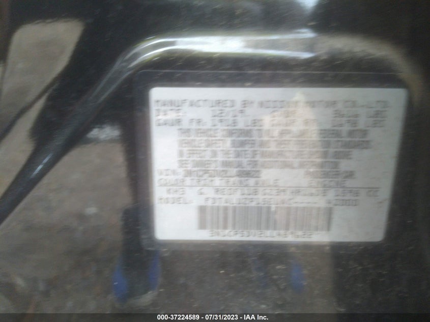 VIN 3N1CP5DV2LL489622 2020 NISSAN KICKS SR