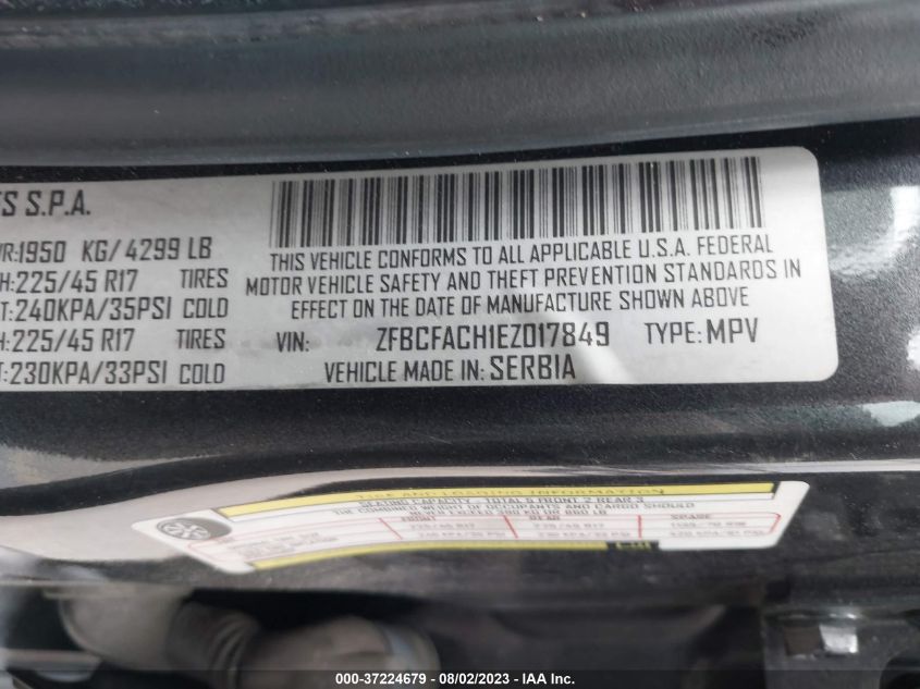 2014 FIAT 500L LOUNGE - ZFBCFACH1EZ017849