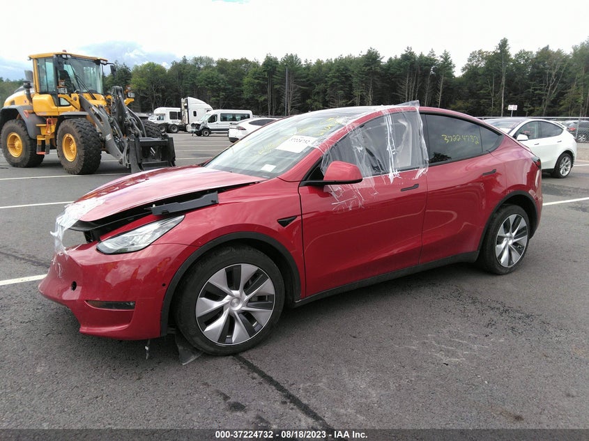VIN 7SAYGDEE8NF321502 2022 TESLA MODEL Y LONG RANGE