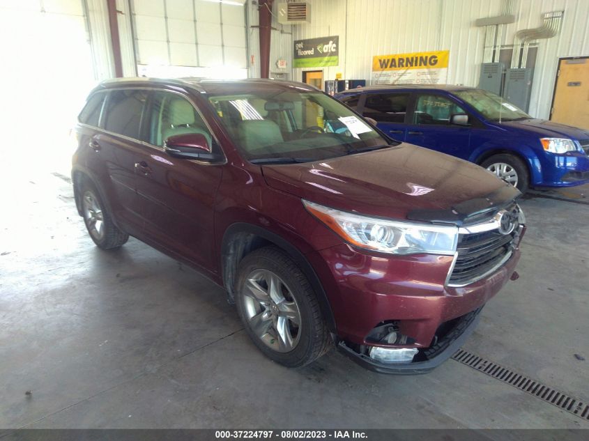 2014 TOYOTA HIGHLANDER LIMITED - 5TDDKRFH2ES059181