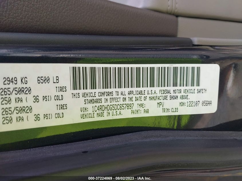 2013 DODGE DURANGO CREW - 1C4RDHDG5DC657897
