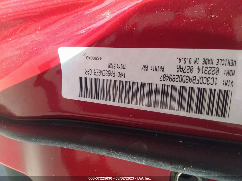 2013 DODGE DART SXT - 1C3CDFBA9DD289487