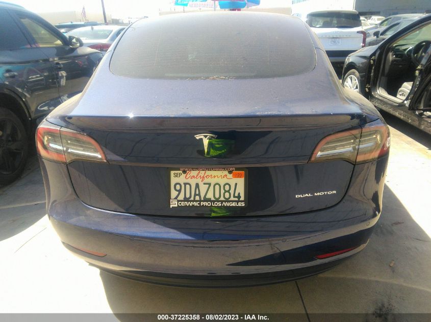 2022 TESLA MODEL 3 LONG RANGE - 5YJ3E1EB5NF341448