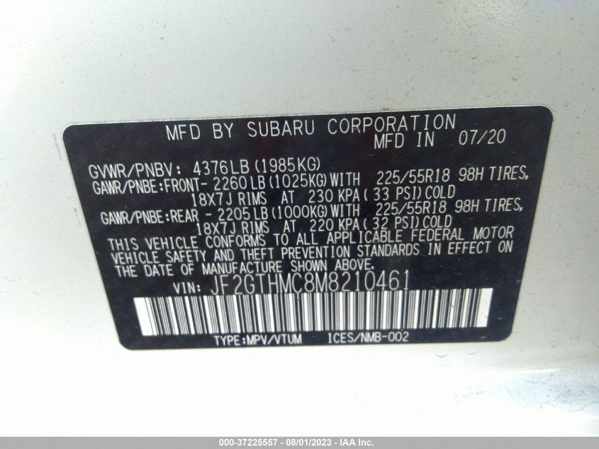 2021 SUBARU CROSSTREK LIMITED - JF2GTHMC8M8210461